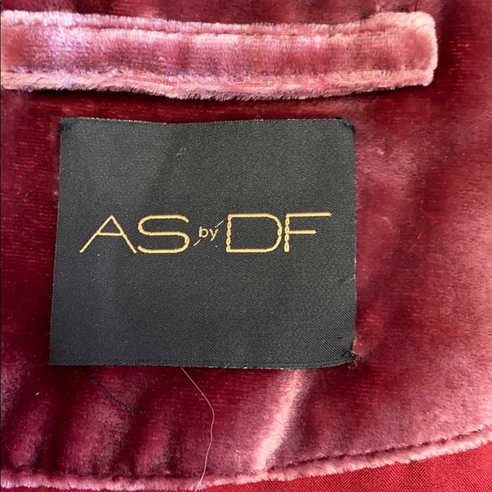 As By Df Pink Velvet Jacket View 4